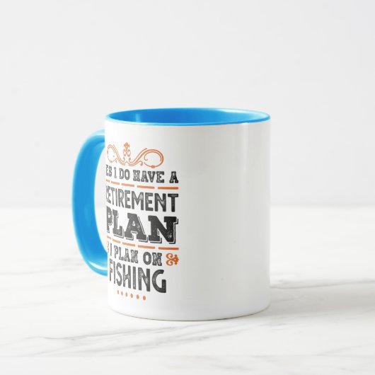 Ruhestandsplan Fischen Geschenk Funny Tasse (Vorderseite Links)