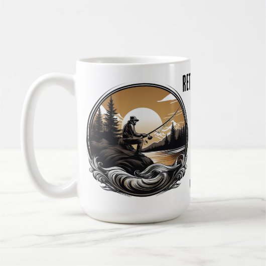 Ruhestandsplan Fischen Kaffee-Cup Kaffeetasse (Links)