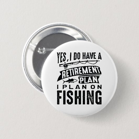 Ruhestandsplan Fischerei Button (Vorne & Hinten)