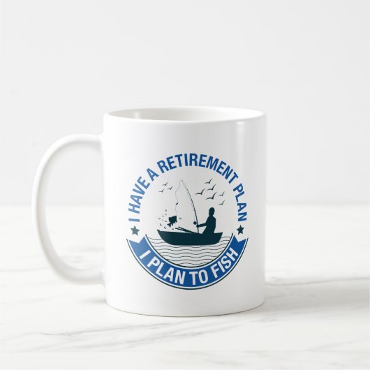 Ruhestandsplan Fischerei Kaffeetasse (Links)