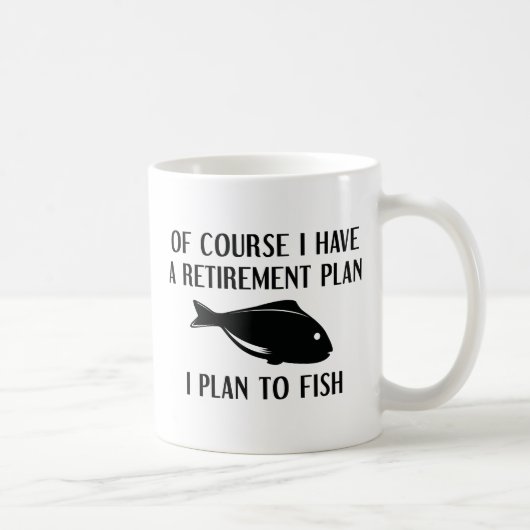 Ruhestandsplan Fischerei Kaffeetasse (Rechts)