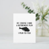 Ruhestandsplan Fischerei Postkarte (Stehend Vorderseite)