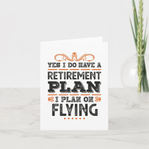 Ruhestandsplan Flug-Geschenk Lustig Karte