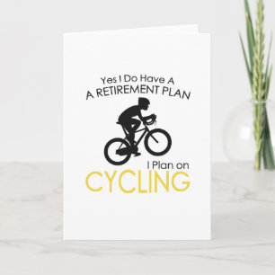 Ruhestandsplan Funny Bicycling Riding Geschenk Feiertagskarte