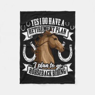 Ruhestandsplan Funny Horseback Reitsport Reiten Fleecedecke