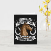 Ruhestandsplan Funny Horseback Reitsport Reiten Karte (Gelbe Blume)