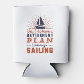 Ruhestandsplan für Funny Remüde Segeln auf Segelbo Dosenkühler (Vorderseite)