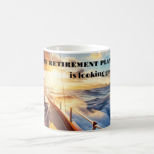 Ruhestandsplan für Segelboote Kaffeetasse (Mittel)