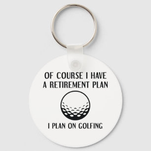 Ruhestandsplan-Golf spielen Schlüsselanhänger