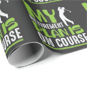 Ruhestandsplan ist auf dem Golfplatz. Geschenkpapier (Rolleneckpunkt)