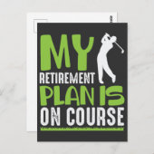 Ruhestandsplan ist auf dem Golfplatz. Postkarte (Vorne/Hinten)