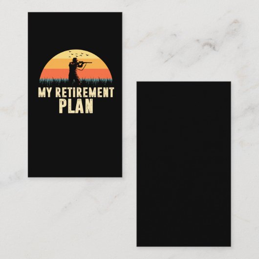 Ruhestandsplan Jagd Vater Guber Lover Tierjagd Visitenkarte (Vorne/Hinten)