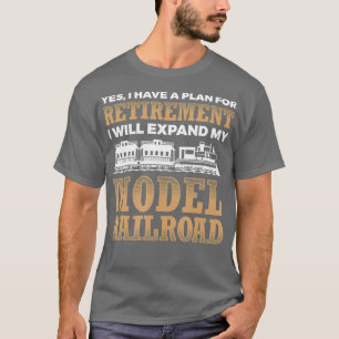 Ruhestandsplan Modell Eisenbahnzuglokomotive T-Shirt