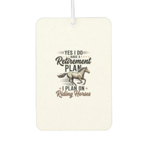 Ruhestandsplan Reitpferde Vintage-Shirt-Design Autolufterfrischer