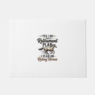 Ruhestandsplan Reitpferde Vintage-Shirt-Design Fußmatte