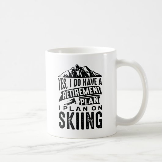 Ruhestandsplan Skifahren Kaffeetasse (Rechts)