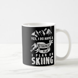 Ruhestandsplan Skifahren Skifahren Skifahren Rutsc Kaffeetasse