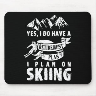 Ruhestandsplan Skifahren Skifahren Skifahren Rutsc Mousepad
