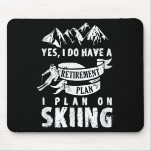 Ruhestandsplan Skifahren Skifahren Skifahren Rutsc Mousepad