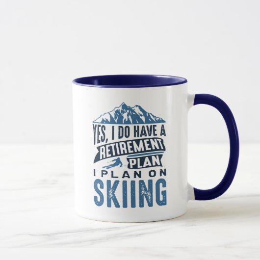 Ruhestandsplan Skifahren Tasse (Rechts)