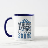 Ruhestandsplan Skifahren Tasse (Links)