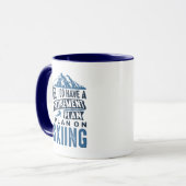 Ruhestandsplan Skifahren Tasse (Vorderseite Links)