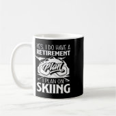 Ruhestandsplan Skigebiet Skipensioner Skier Kaffeetasse (Links)