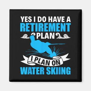 Ruhestandsplan Wasserskifahrer Wasserski Wasserski Magnet