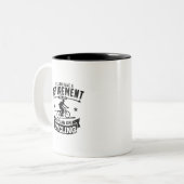 Ruhestandsplanradfahren Zweifarbige Tasse (Vorderseite Links)