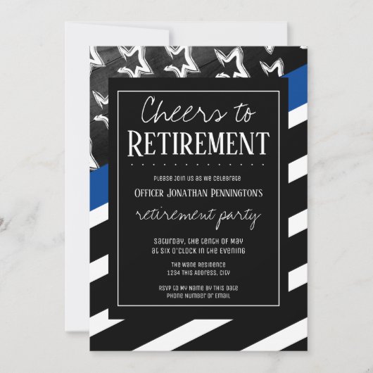 Ruhestandspolizei Einladung (Vorderseite)