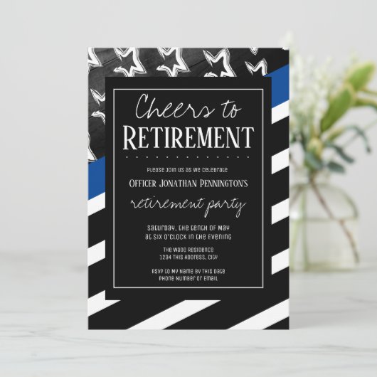 Ruhestandspolizei Einladung (Stehend Vorderseite)
