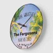 Ruhestandsregelung für mehrjährige Familie Große Wanduhr (Winkel)