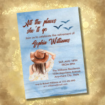 Ruhestandsreise an allen Orten Frau Aquarell