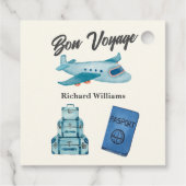 Ruhestandsreisen Erlebnis Bon Voyage Flugzeug Geschenkanhänger (Rückseite)