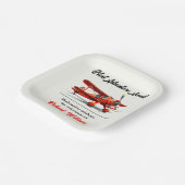 Ruhestandsreisen Themengebiet Party Rotes Flugzeug Pappteller (Gewinkelt)