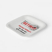 Ruhestandsreiseposten Briefmarke Grunge Pappteller (Gewinkelt)