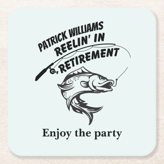 Ruhestandsrückgang Rechteckiger Pappuntersetzer (Vorderseite)