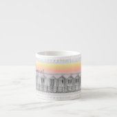 Ruhestandsschale mit Küstenstrandhütten am Espressotasse (Vorderseite)