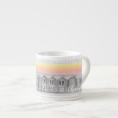 Ruhestandsschale mit Küstenstrandhütten am Espressotasse (Vorderseite Rechts)