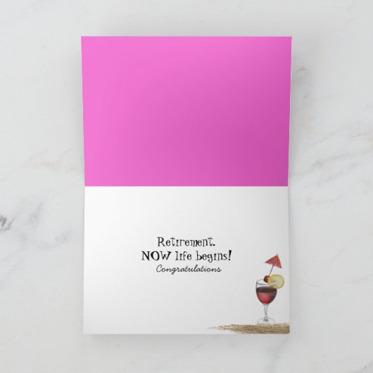 Ruhestandsschwellen am Strand Karte (Innenseite)