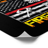 Ruhestätte des Feuerwehrmanns mit dünner roter Lin Poster (Ecke)