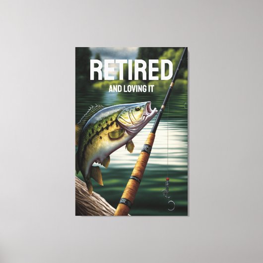 Ruhestätte des Sees Life Bass Fishing Ruhekabine Leinwanddruck (Vorderseite)