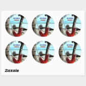 Ruhestätte - Hängematte am Strand Runder Aufkleber (Blatt)