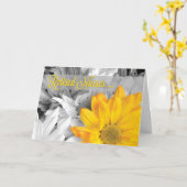 Ruhestätte Kuren am Golden Gerbera Daisy Karte (Gelbe Blume)