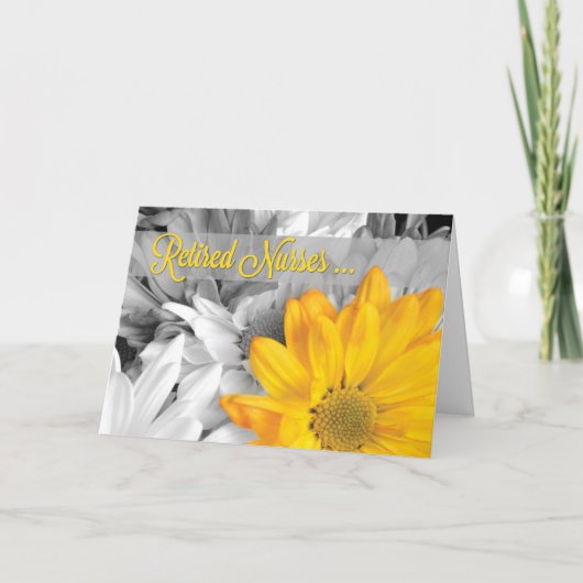 Ruhestätte Kuren am Golden Gerbera Daisy Karte (Vorderseite)