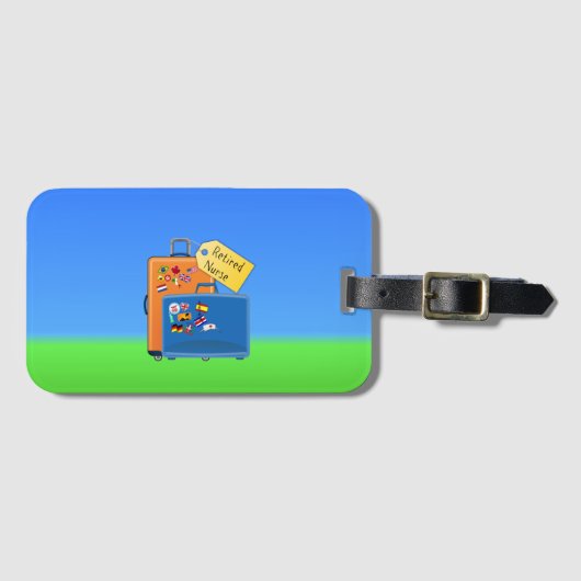 Ruhestätte, verpackt und bereit zum Gehen Gepäckanhänger (Vorderseite (Horizontal))