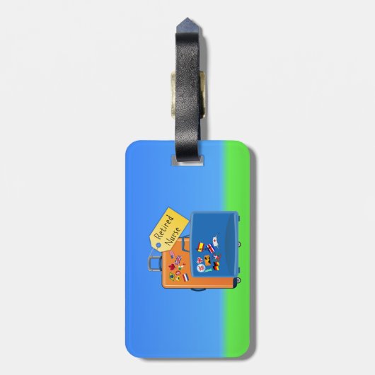 Ruhestätte, verpackt und bereit zum Gehen Gepäckanhänger (Rückseite vertikal)