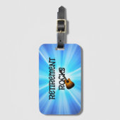 Ruhestätten, Gitarre über blaues Sonnenburst-Desig Gepäckanhänger (Vorderseite Vertikal)