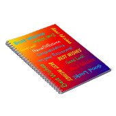 Ruhestättenbuch, Vivid Rainbow Notizblock (Rechte Seite)