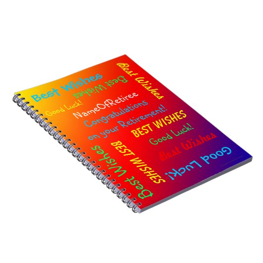 Ruhestättenbuch, Vivid Rainbow Notizblock (Rechte Seite)